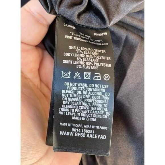 Ted Baker Black Tailored Stretch Shift Dress size 2 - Picture 6 of 11